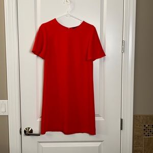 Above knee red dress